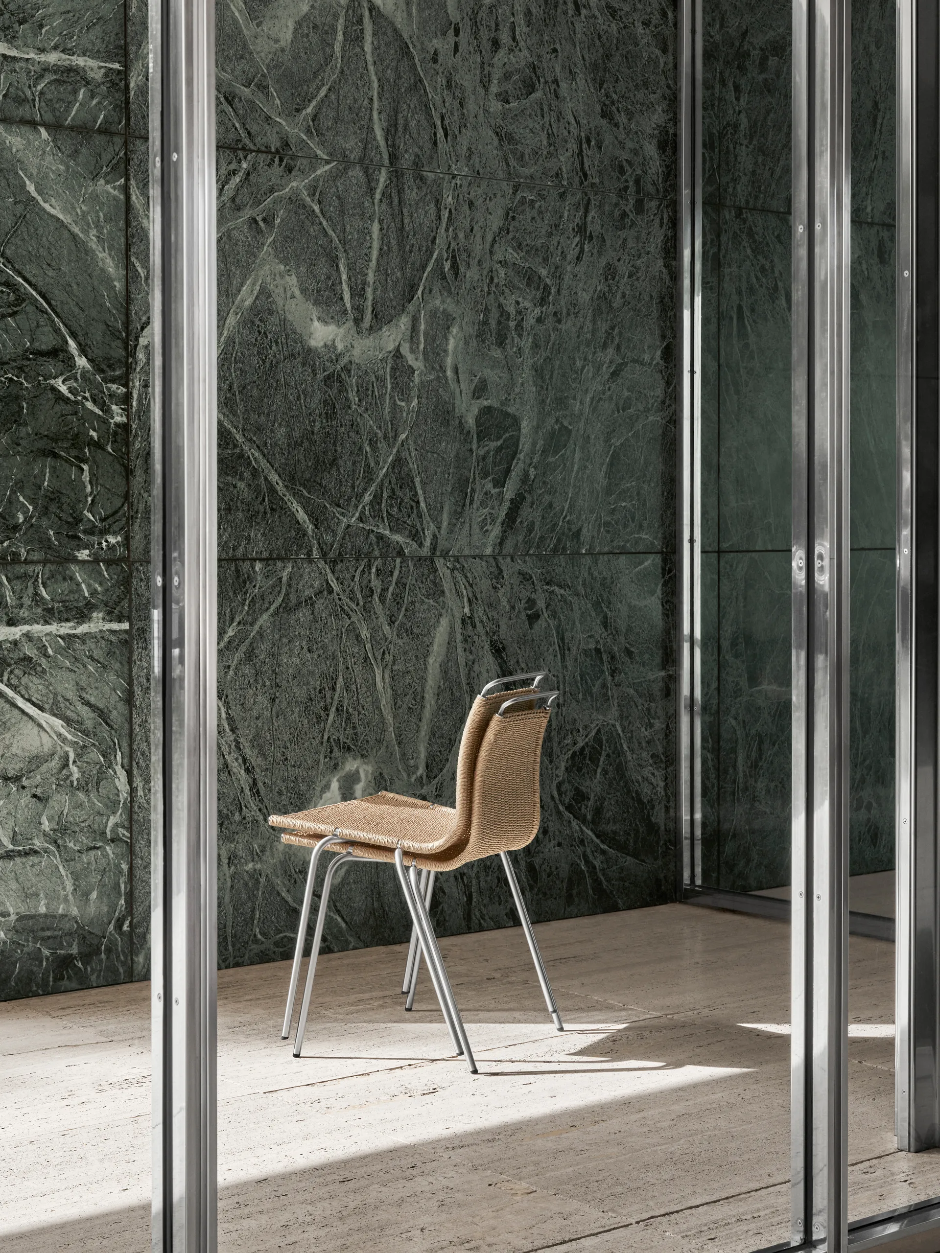 PK1 stol, Natur-rustfritt stål Carl Hansen & Søn