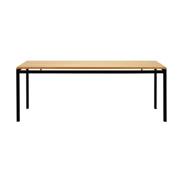 PK52 Professorbordet spisebord svartlakkert stål - Klarlakkert eik - Carl Hansen & Søn