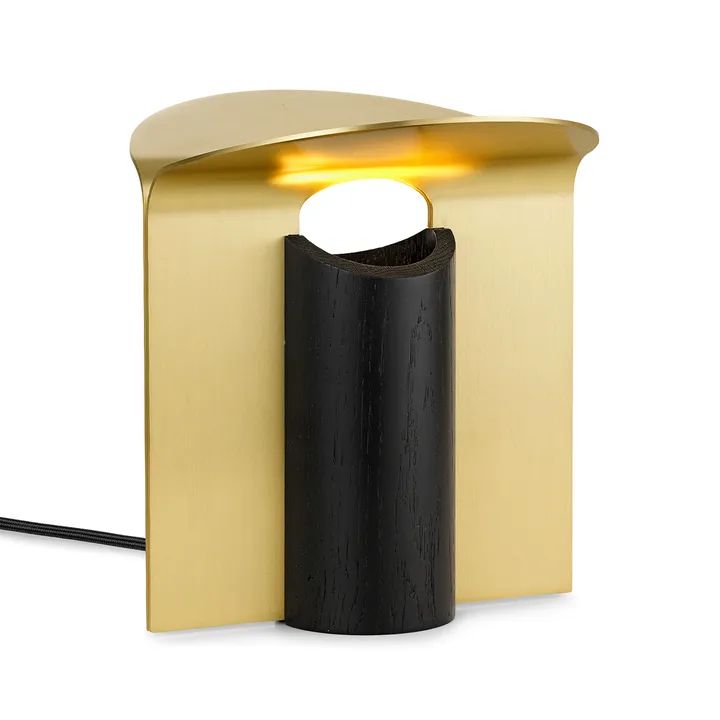 RF200 Petal bordlampe, Black oak-brass - Carl Hansen & Søn