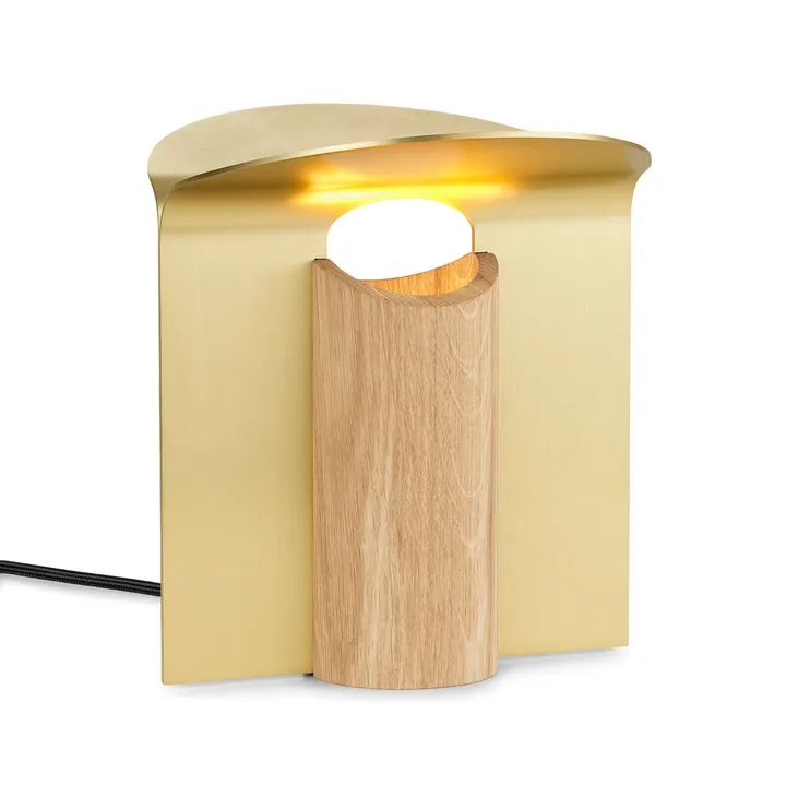 RF200 Petal bordlampe, Oiled oak-brass - Carl Hansen & Søn