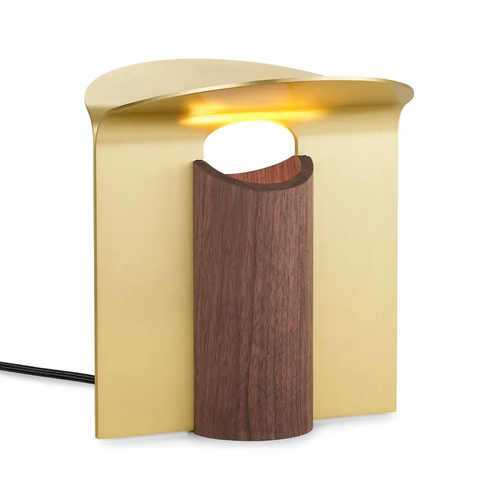 RF200 Petal bordlampe, Oiled walnut-brass - Carl Hansen & Søn