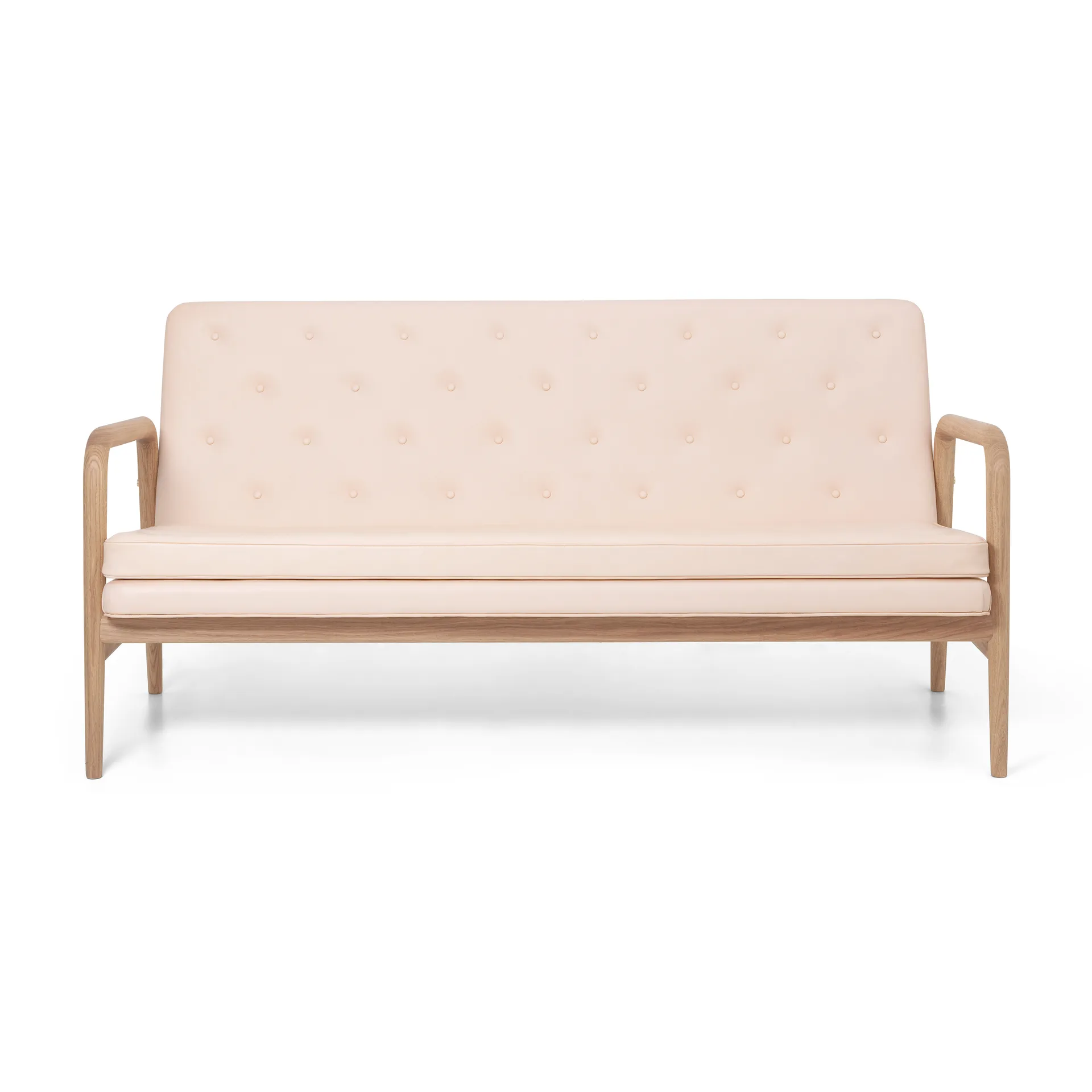 VLA77 Foyer sofa, Oljebehandlet eik-sif 90 lær Carl Hansen & Søn