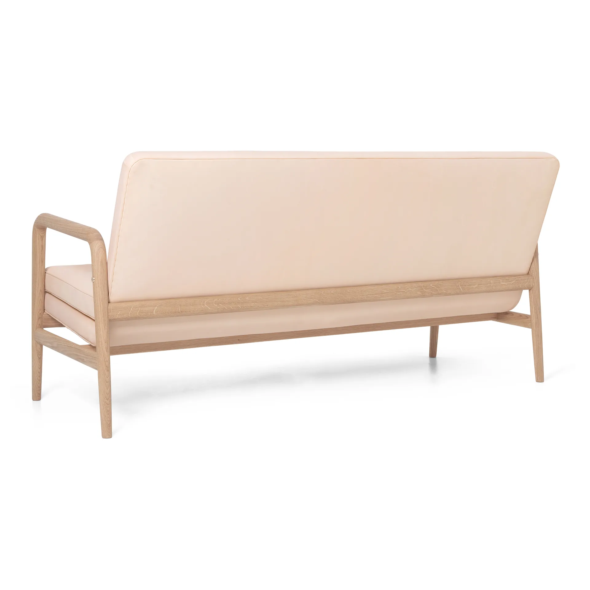 VLA77 Foyer sofa, Oljebehandlet eik-sif 90 lær Carl Hansen & Søn