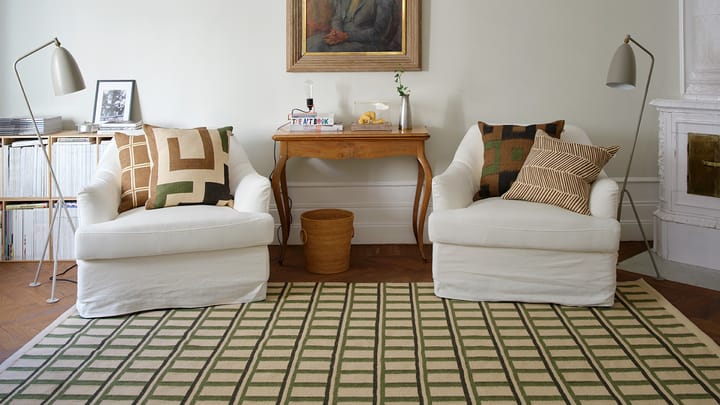 Aman putetrekk 50x50 cm, Taupe-cactus green-brown Chhatwal & Jonsson
