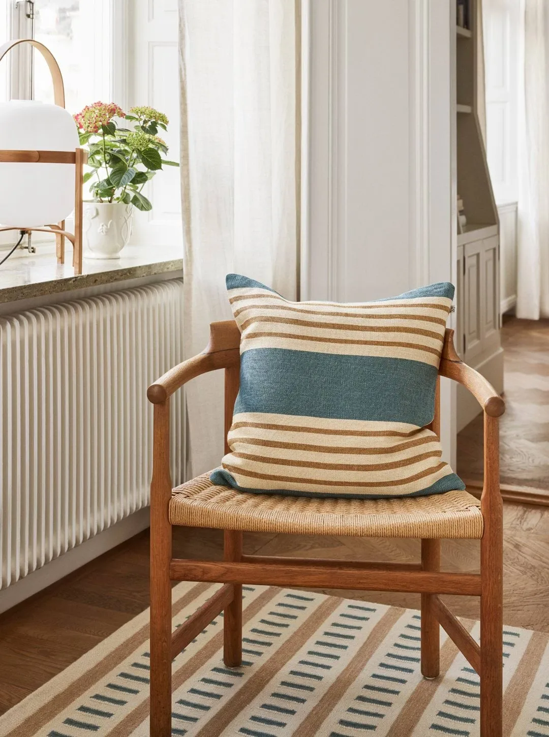 Aria putetrekk, Heaven blue-khaki, 50x50 cm Chhatwal & Jonsson