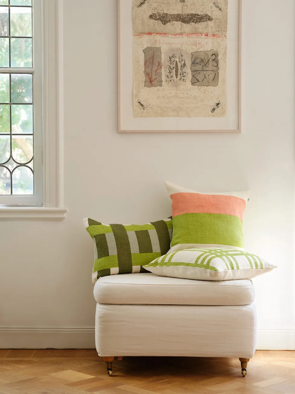 Benaras putetrekk, Cactus green-lime-aqua, 40x60 cm Chhatwal & Jonsson