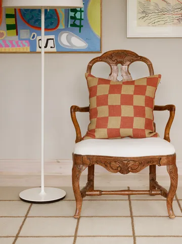 Buffalo Check - Khaki-apricot orange, 50x50 cm - Chhatwal & Jonsson