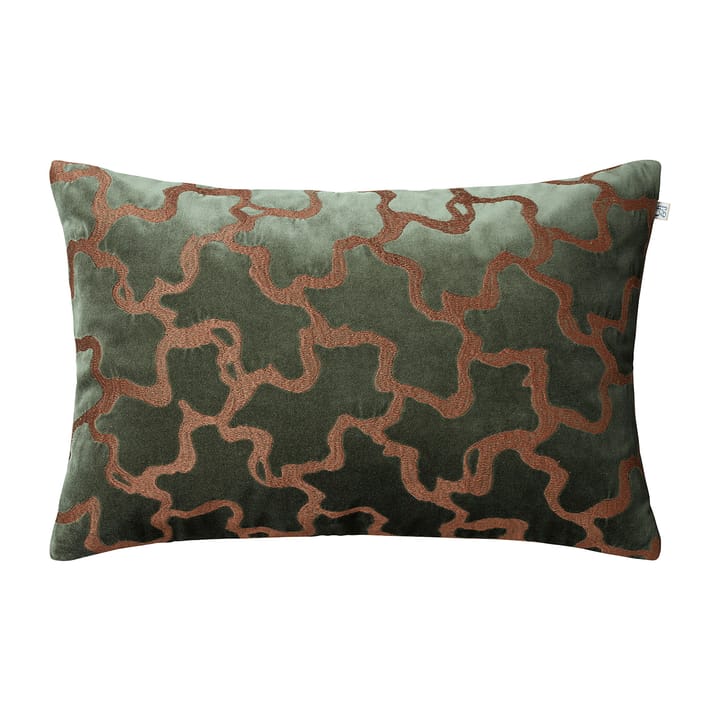 Chand putevar 40 x 60 cm  - Forest green-cognac - Chhatwal & Jonsson