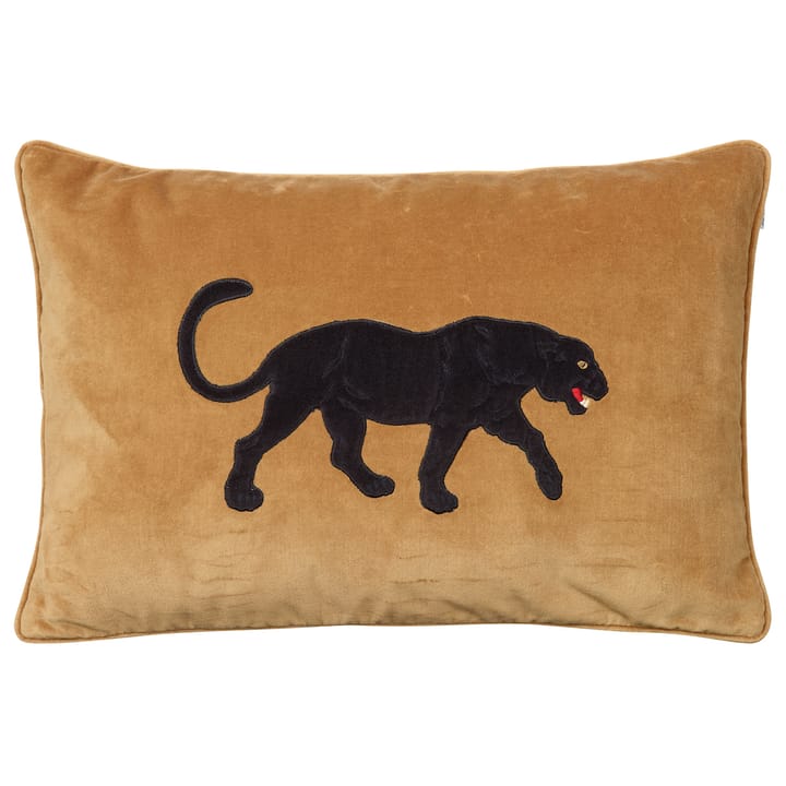 Embroidered Black Panther putevar 40x60 cm - Masala yellow - Chhatwal & Jonsson
