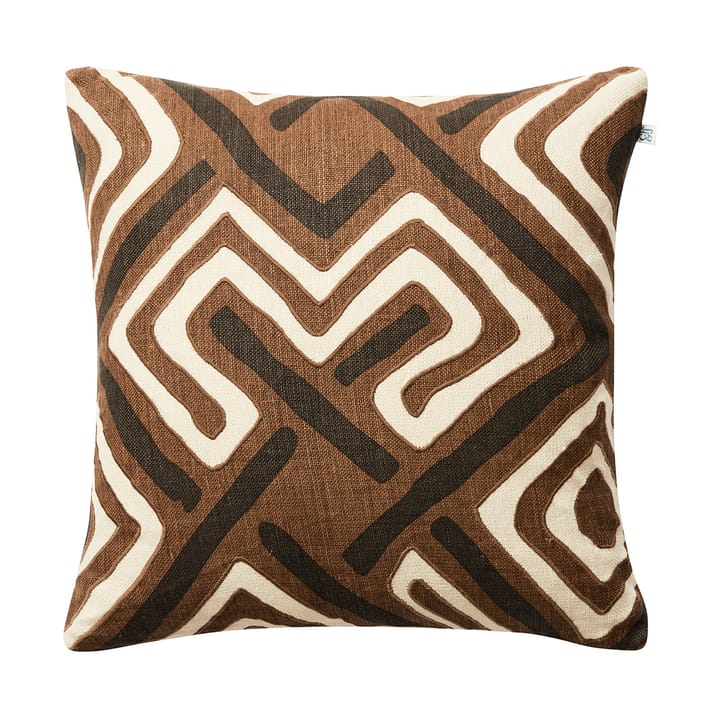 Gujarat putetrekk 50 x 50 cm - Dark Brown-Taupe - Chhatwal & Jonsson