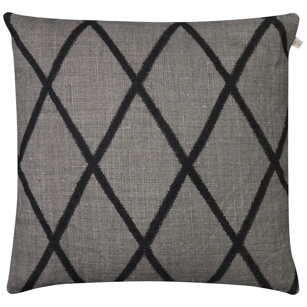 Ikat Orissa putevar 50x50 cm, Grå-svart Chhatwal & Jonsson