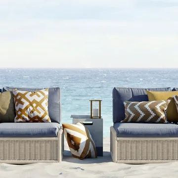 Ikat Sema pute - Blue/off-white, 40 cm - Chhatwal & Jonsson