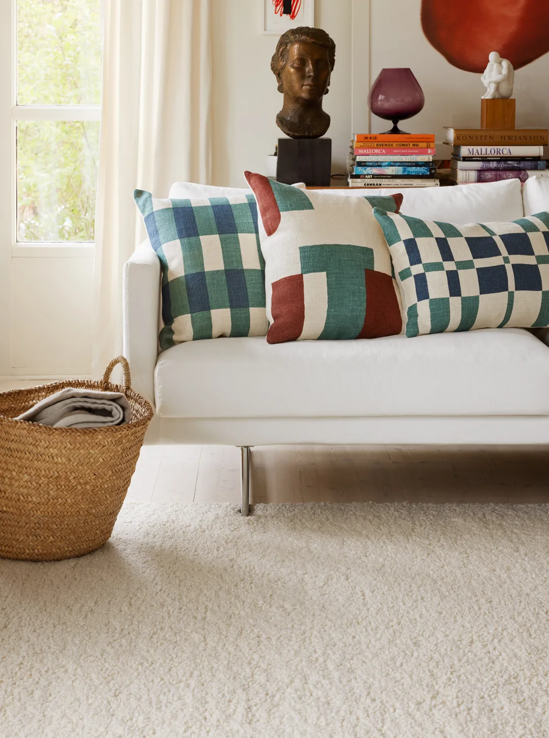 Jay putetrekk, Terracotta-heaven blue, 50x50 cm Chhatwal & Jonsson