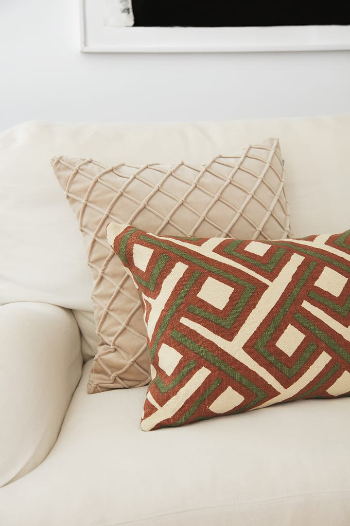 Lanka putetrekk 40 x 60 cm, Terracotta-cactus green Chhatwal & Jonsson
