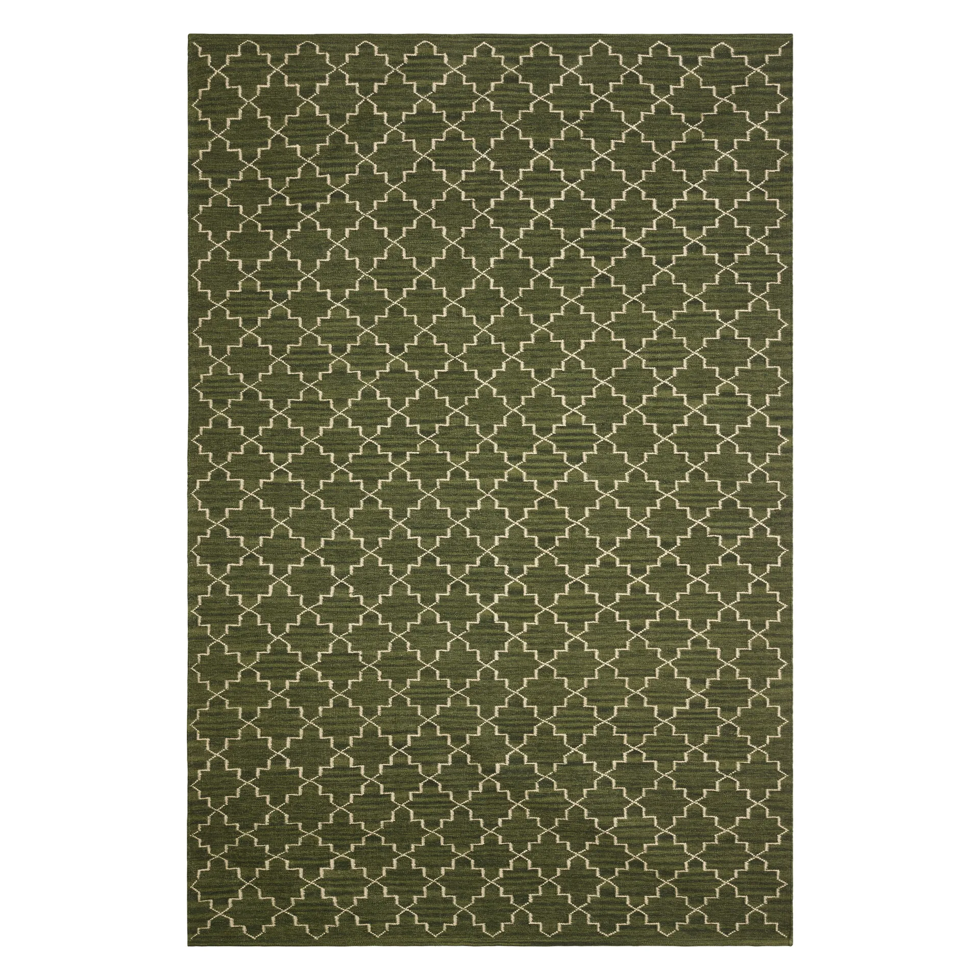New Geometric gulvteppe 180x272 cm, Green melange- off white Chhatwal & Jonsson