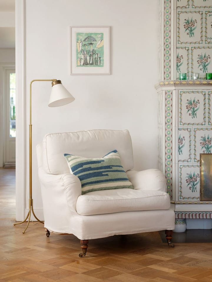 Stripe Asis putetrekk 40x60 cm, Heaven blue-aqua-off white Chhatwal & Jonsson