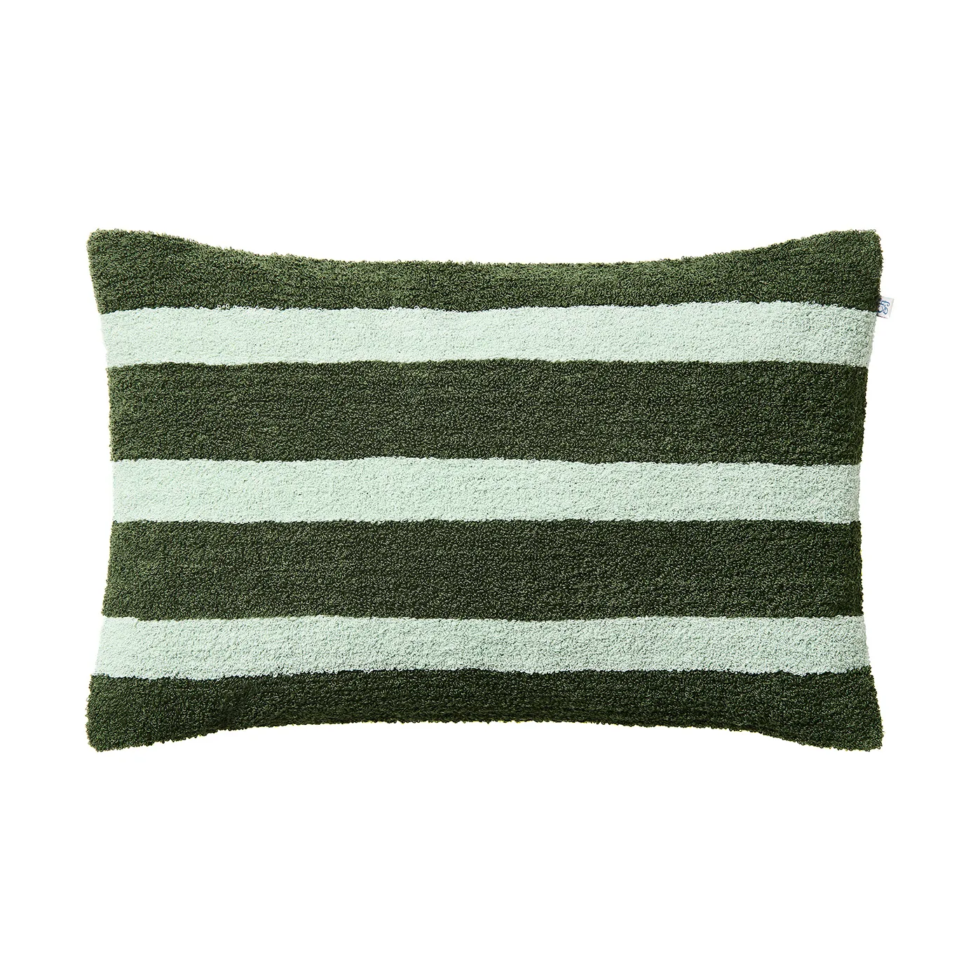 Stripe linen boucle putetrekk 40x60 cm, Cactus green - aqua Chhatwal & Jonsson