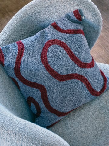 Swati putetrekk 50x50 cm - Dusty blue-ruby - Chhatwal & Jonsson
