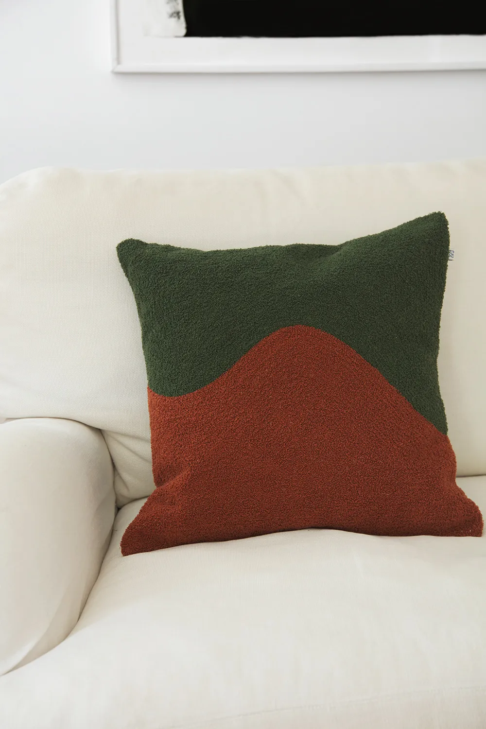 Yogi putetrekk 50 x 50 cm, Forest green-terracotta Chhatwal & Jonsson