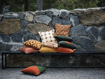 Yogi putetrekk 50 x 50 cm - Forest green-terracotta - Chhatwal & Jonsson