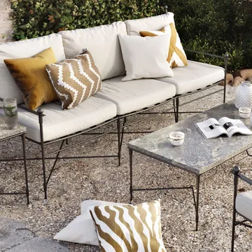 Zebra Outdoor pute 50x50 cm - Blue/off-white, 50 cm - Chhatwal & Jonsson
