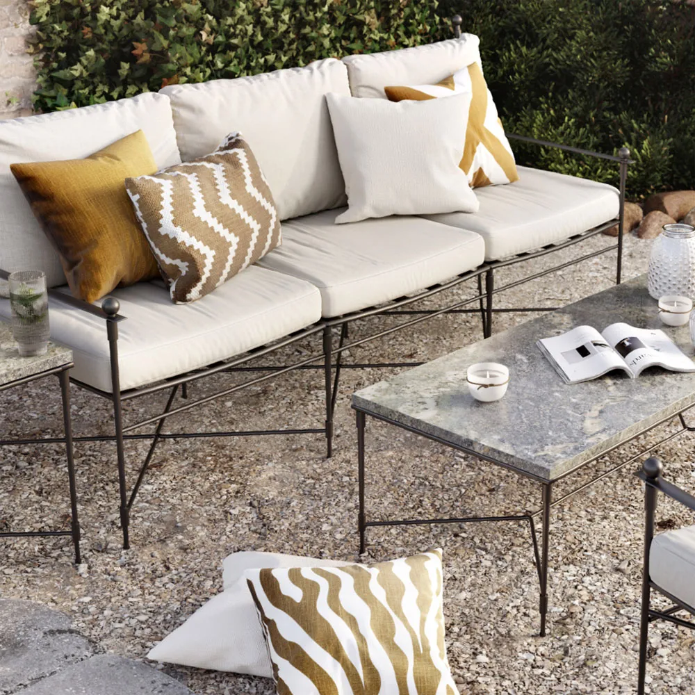 Zebra Outdoor pute 50x50 cm, Sage/off white, 50 cm Chhatwal & Jonsson