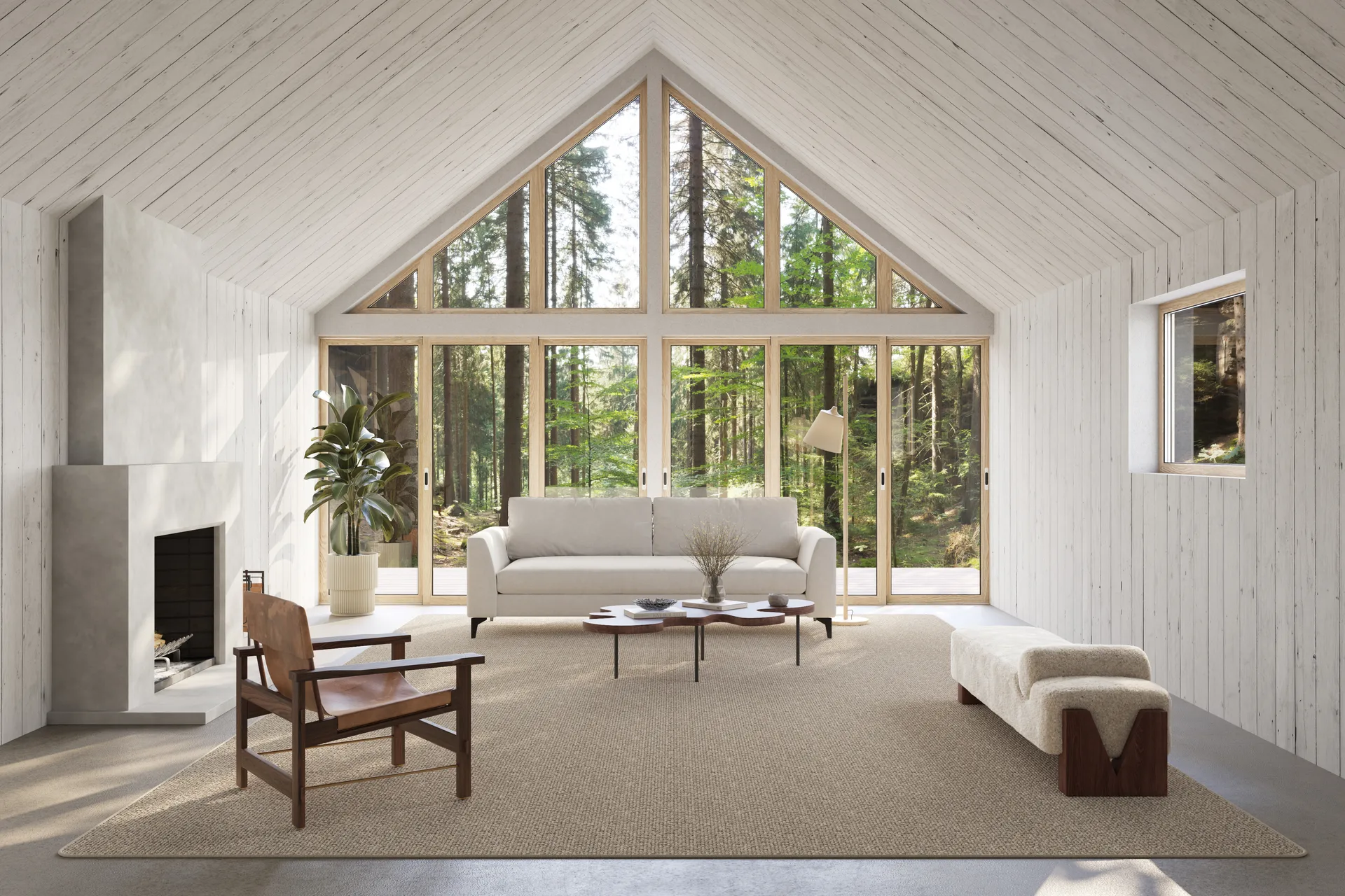 Fjellmyr teppe med kantsøm, Naturbeige, 200x300 cm Classic Collection