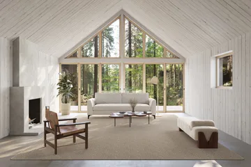 Fjellmyr teppe med kantsøm - Naturbeige, 200x300 cm - Classic Collection