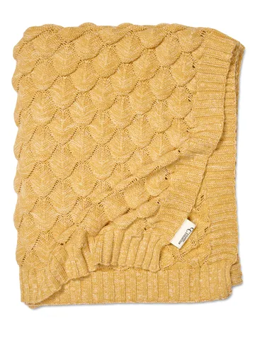 Gems pledd 130x170 cm - Gul - Classic Collection