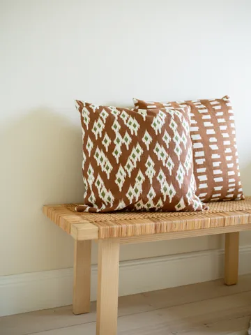 Ikat Block putetrekk 50x50 cm - Brown - Classic Collection