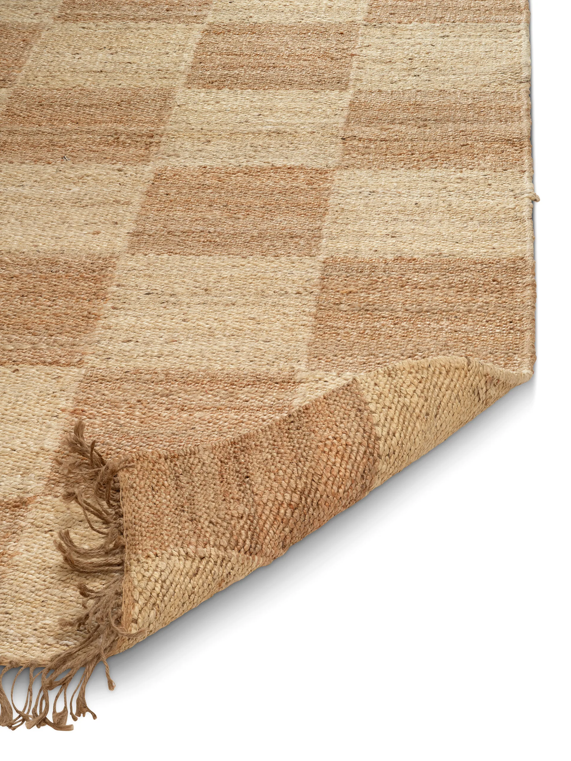 Jute Squares teppe, Natural, 170x230 cm Classic Collection