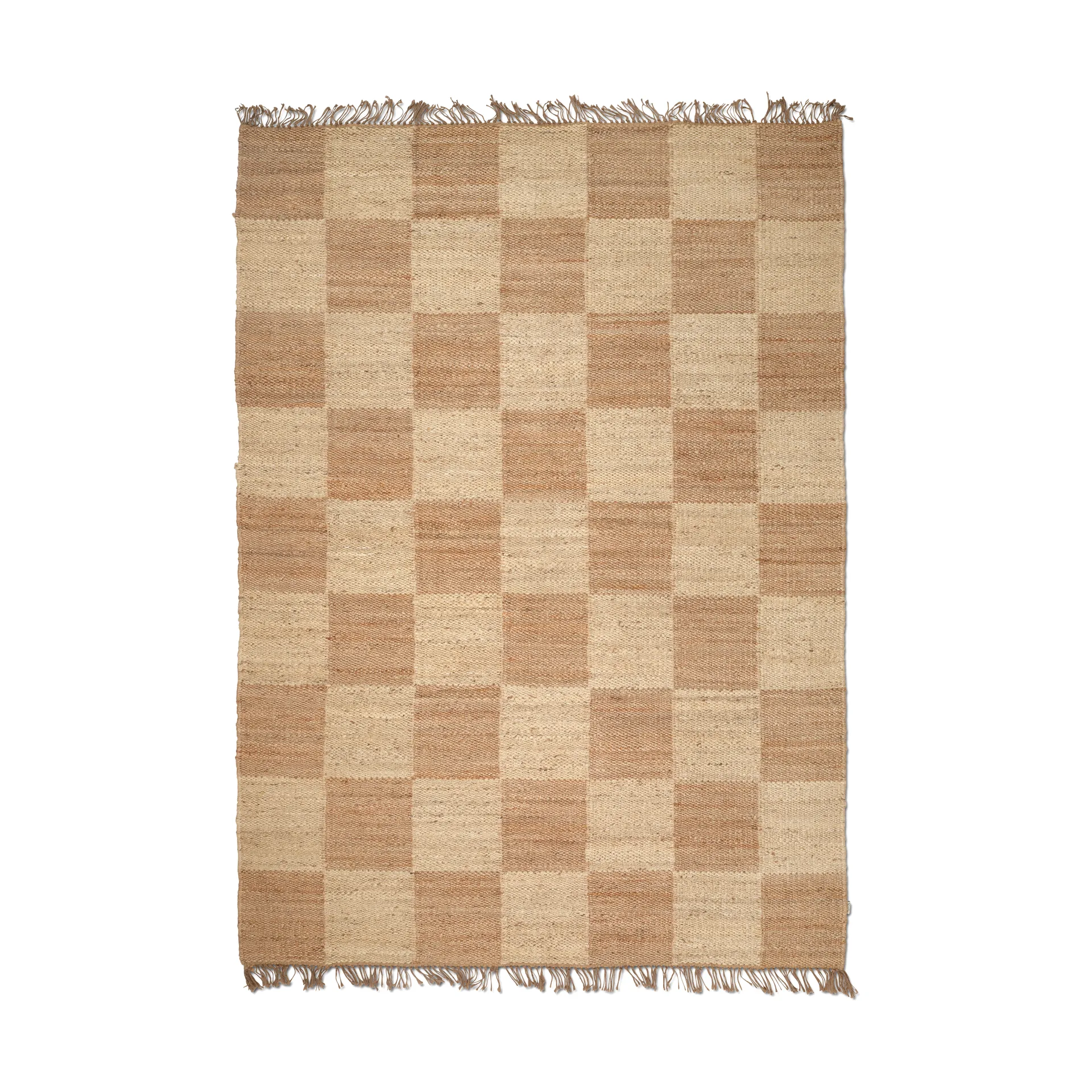 Jute Squares teppe, Natural, 200x300 cm Classic Collection