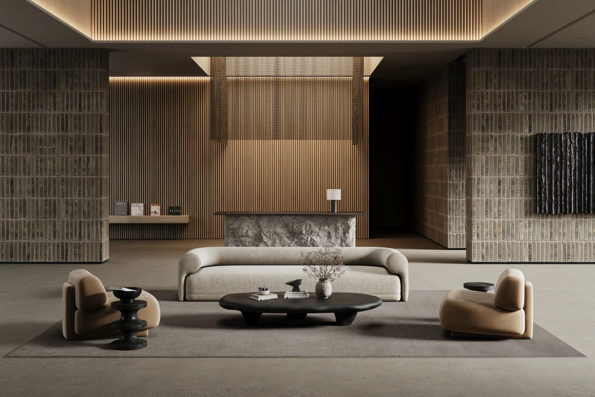 Lobby teppe med kantsøm, Grå, 400x400 cm Classic Collection