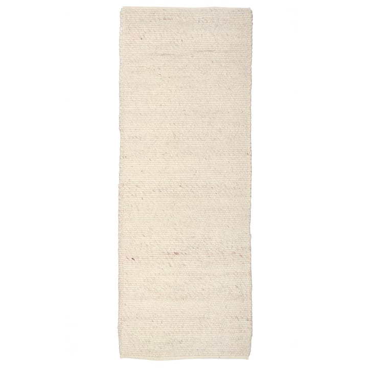 Merino ullteppe 80x250 cm - Hvit - Classic Collection