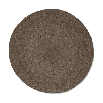 Merino ullteppe rund Ø160 cm - Brun - Classic Collection