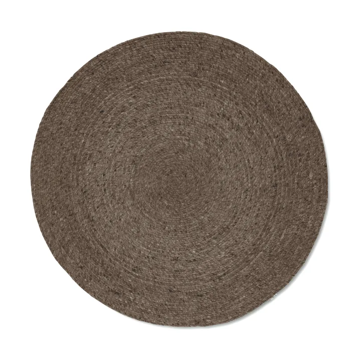 Merino ullteppe rund Ø240 cm - Brun - Classic Collection