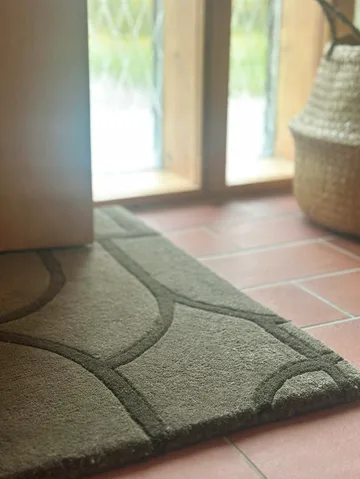 Modern Abstract dørmatte 60x90 cm - Grønn - Classic Collection