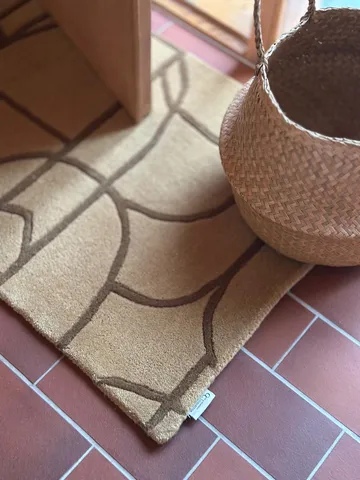 Modern Abstract dørmatte 60x90 cm - Mustard - Classic Collection