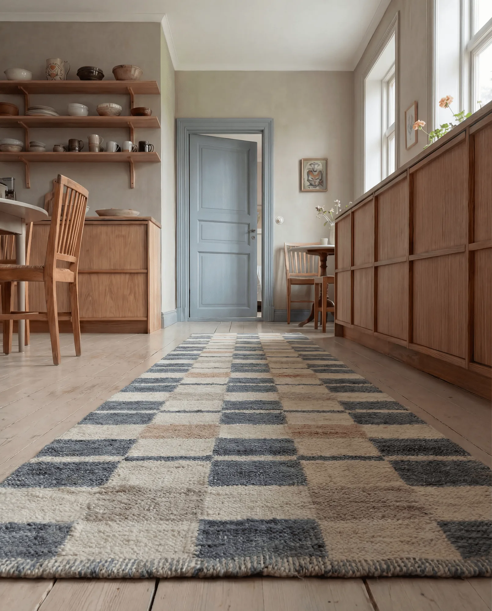 Rutvik teppe, Blue, 80x250 cm Classic Collection