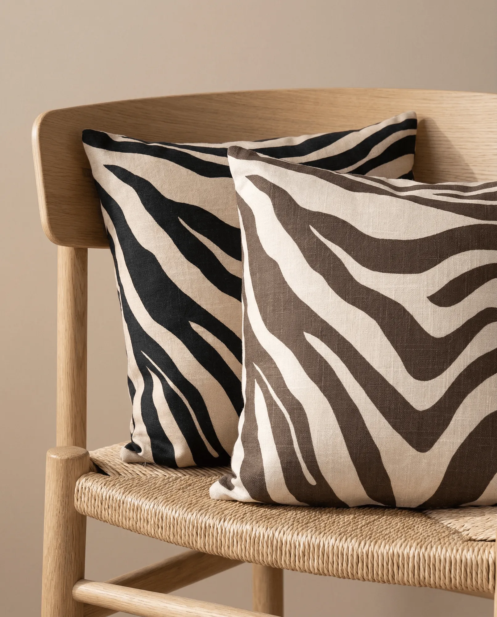 Savannah putetrekk, Beige-svart, 50x50 cm Classic Collection