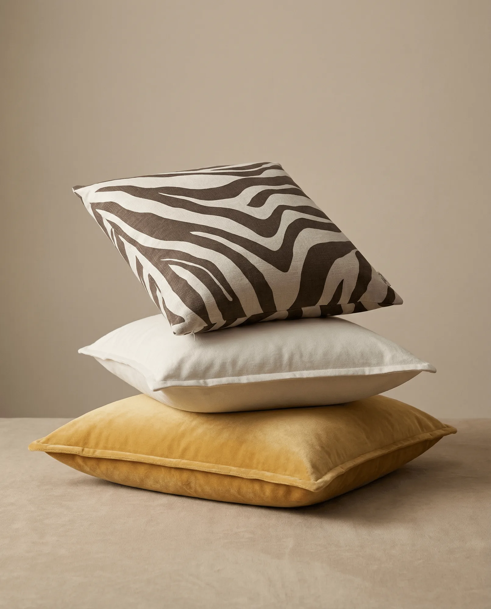 Savannah putetrekk, Brown-off white, 50x50 cm Classic Collection