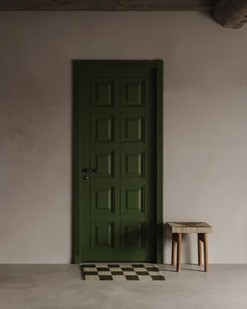 Square dørmatte 60x90 cm - Svart-natur - Classic Collection