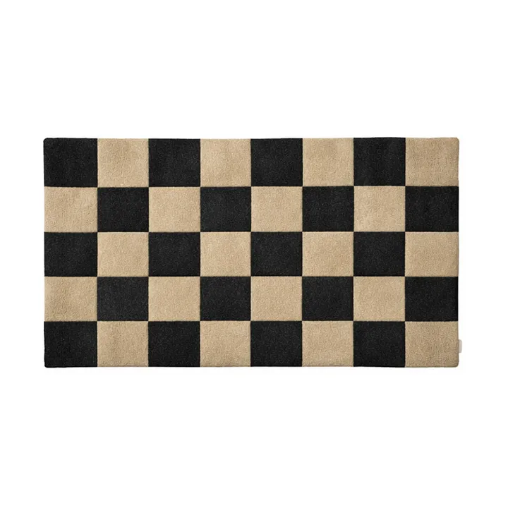 Square dørmatte - Black-natur, 85x130 cm - Classic Collection
