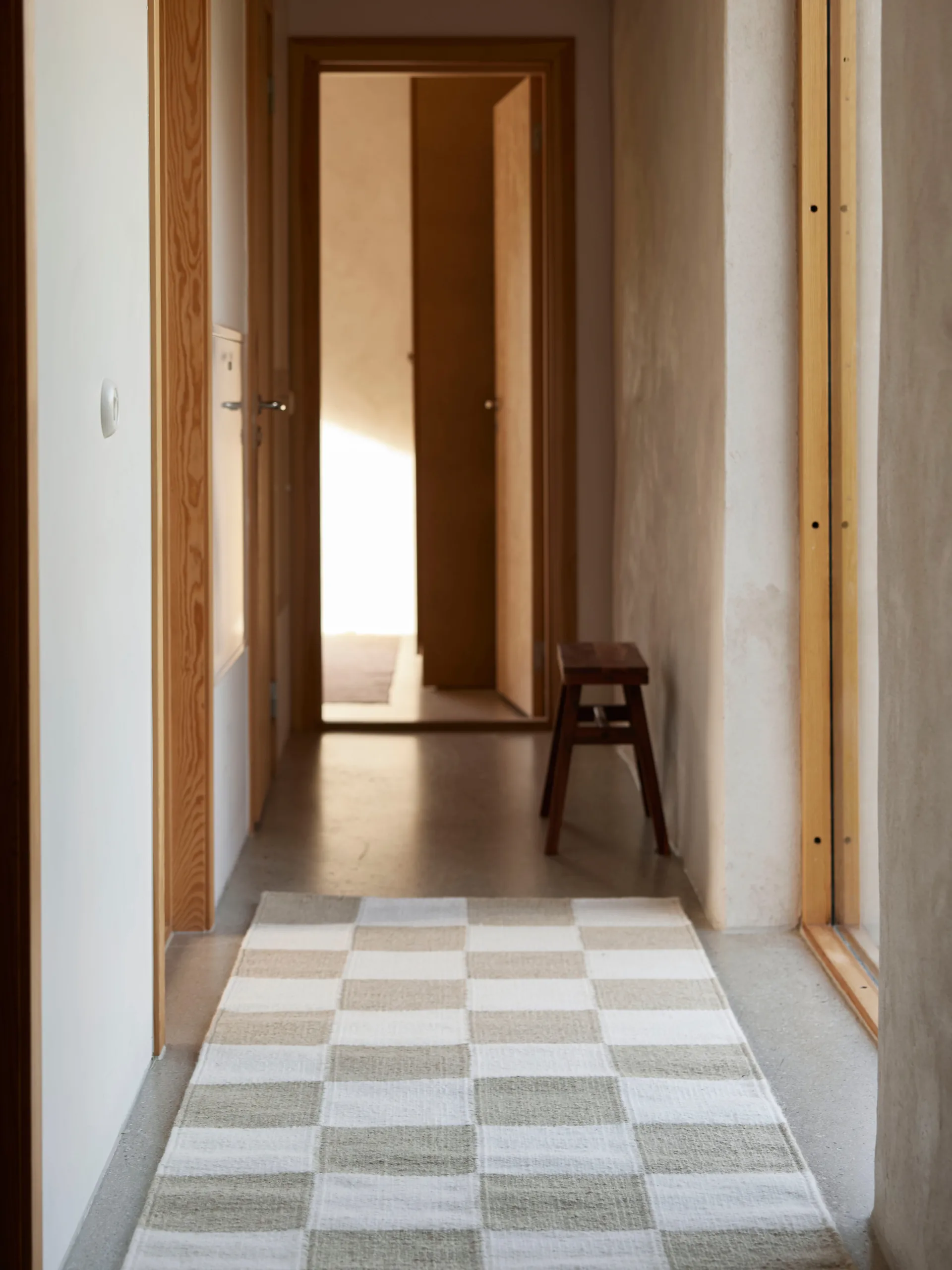 Square løper, Hvit-natur, 80x200 cm Classic Collection