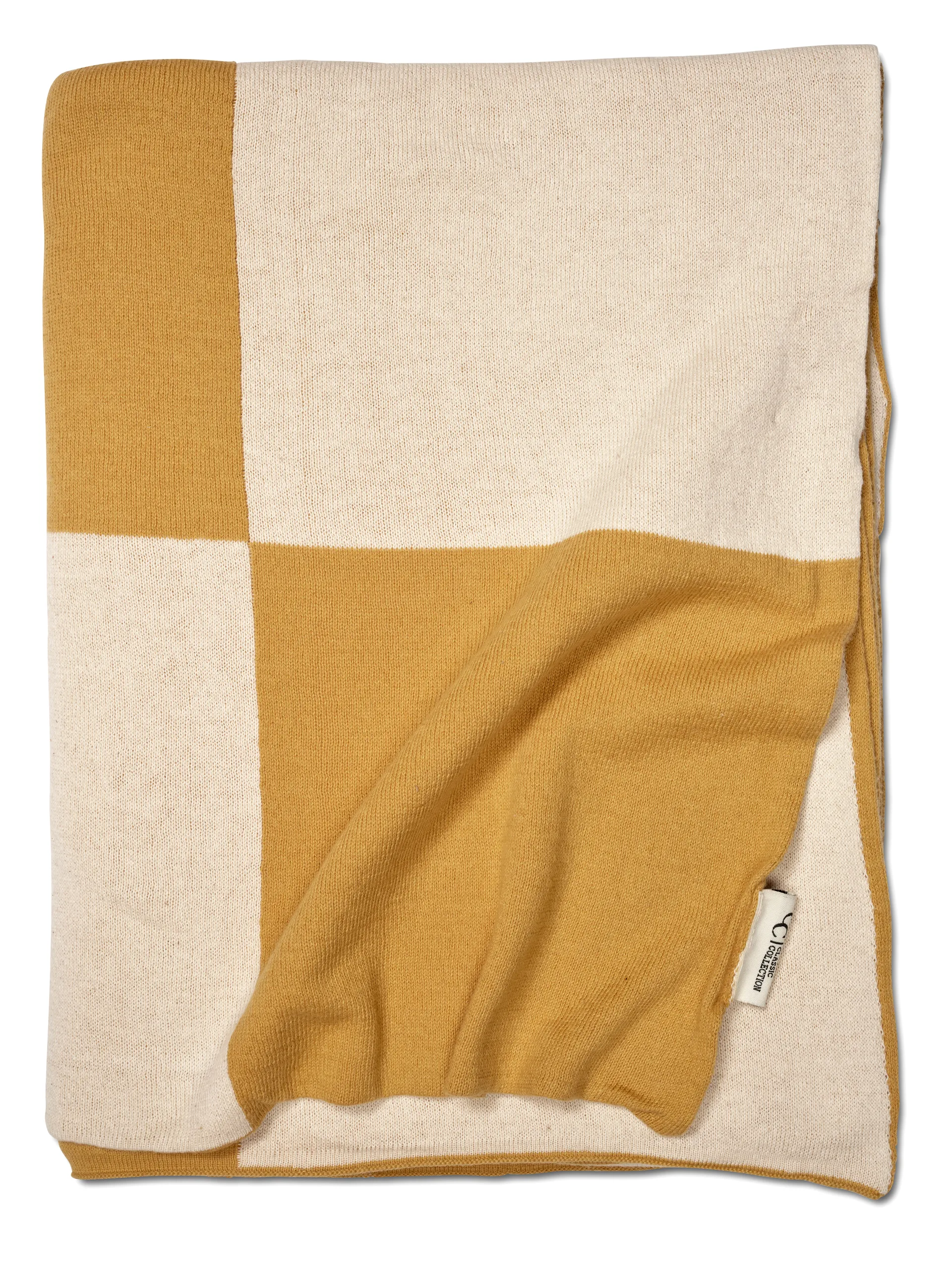 Square pledd 130x170 cm, Gul Classic Collection