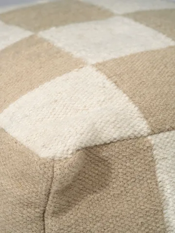 Square puff 50x50 cm - Hvit-natur - Classic Collection