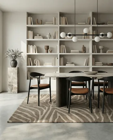 Zebra gulvteppe 250x350 cm - Beige, 250x350 cm - Classic Collection