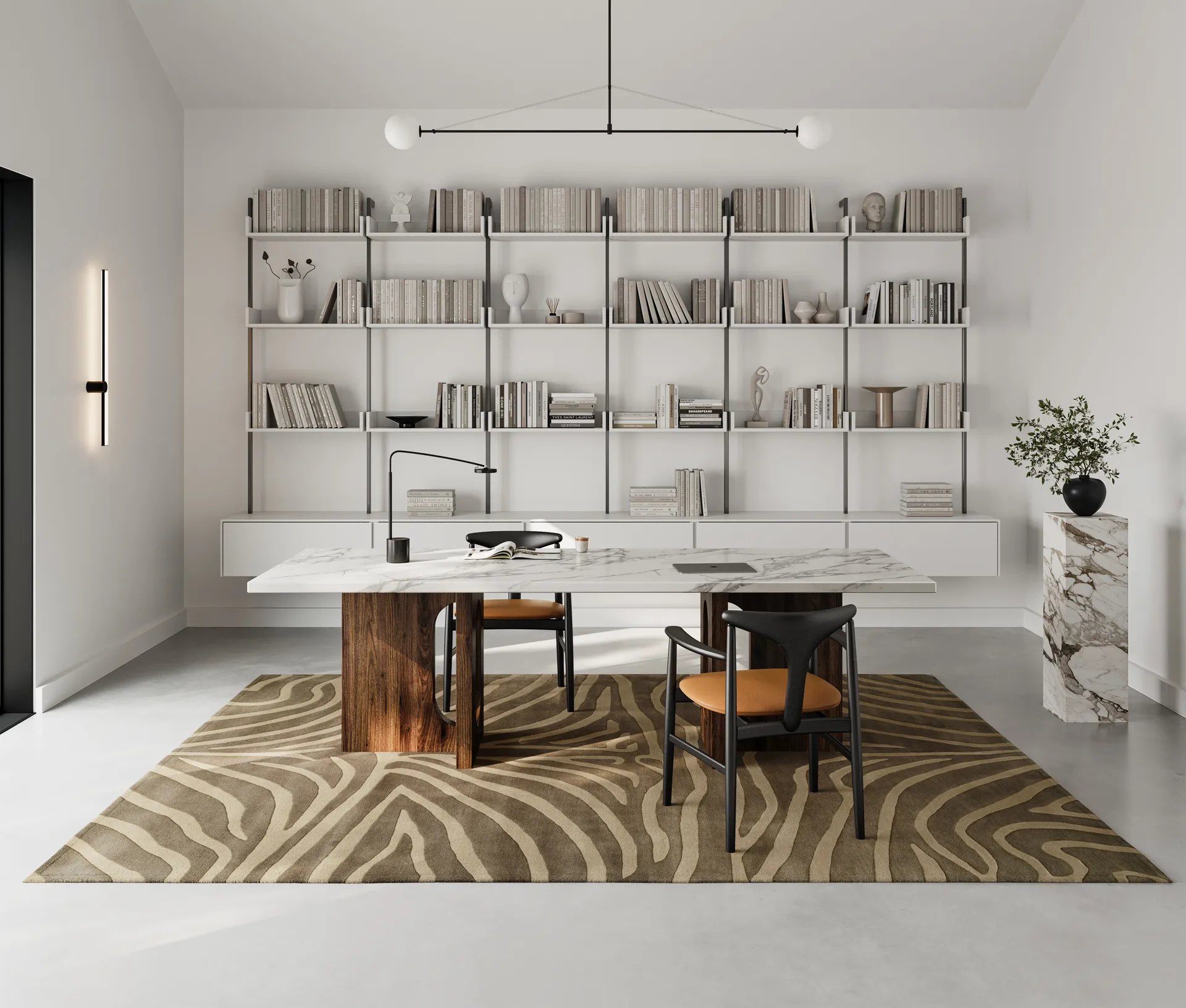 Zebra gulvteppe 250x350 cm, Brown, 250x350 cm Classic Collection