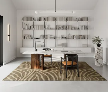 Zebra gulvteppe 250x350 cm - Brown, 250x350 cm - Classic Collection