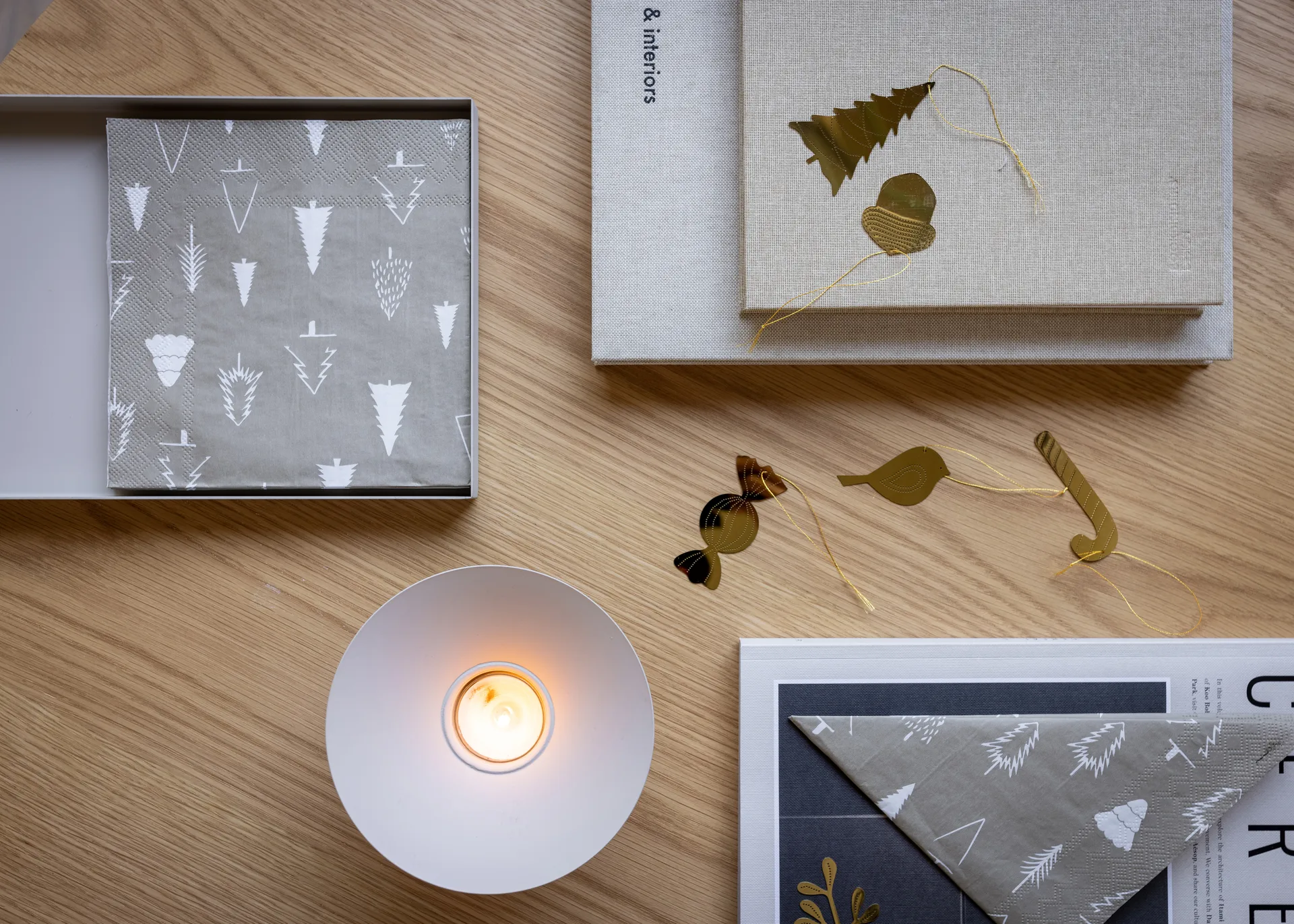 Cooee juletrepynt messing 4-pakning, Candy cane Cooee Design